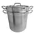 Thundergroup 20 qt Pasta Cooker with Lid, Stainless Steel, Encapsulated Base, Dishwasher Safe, Standard Electric, Gas Cooktop, Halogen & Induction Ready, Oven Safe, Heavy-Duty, NSF