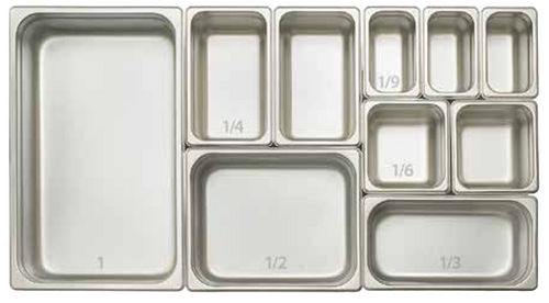 Winco SPJM-SERIES, Anti-Jam Steam Pan, 24 Gauge Stainless Steel (Price/Piece)- Available in Different Sizes