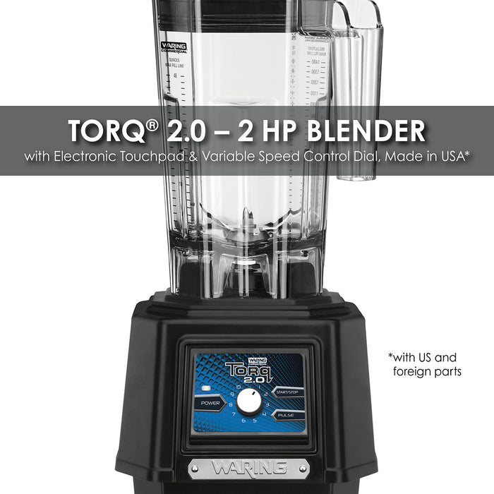 Medium duty blender, Torq 2.0 – 2 HP Blender with Electronic Touchpad, Variable Speed Control Dial – Made in the USA* by Winco