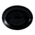 CAC Chinaware Color Tango Coupe Oval Platter Black 12 3/4