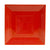 CAC Chinaware Color Tango Square Plate Red 10