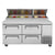 Turbo Air TPR-67SD-D4-N Side Mount Super Deluxe Pizza Prep Table with Two Sections 20.0 cu. ft.