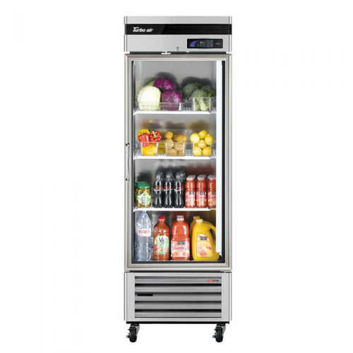 Turbo Air TSR-23GSD-N6 Super Deluxe Bottom Mount Reach-in Refrigerator With Glass Door 20 cu.ft.