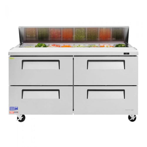 Turbo Air TST-60SD-D4-N Super Deluxe Sandwich/Salad Unit With Two Sections 16 cu. ft.