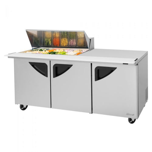 Turbo Air TST-72SD-18M-N Super Deluxe Series Mega Top Prep Tables + Undercounters 23.0 cu. ft