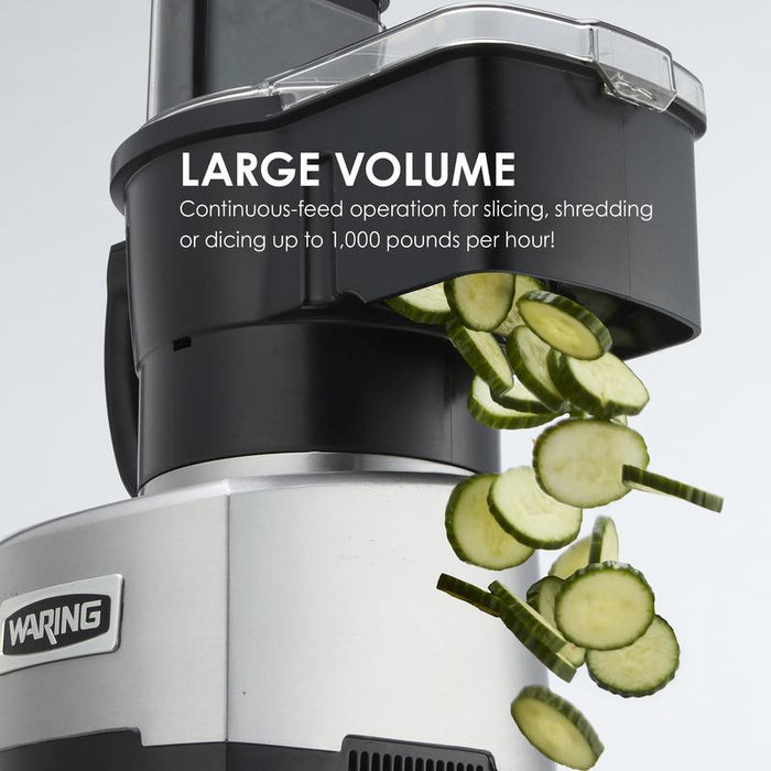 Waring  Food Processor 4 Qt. Combination Bowl Cutter Mixer and Continuous-Feed Food Processor with Patented LiquiLock® Seal System