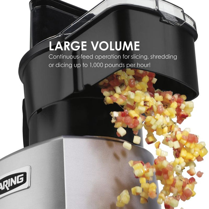 Waring  Food Processor 4 Qt. Combination Bowl Cutter Mixer and Continuous-Feed Food Processor with Patented LiquiLock® Seal System and Dicing