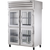True STR2RPT-4HG-2S-HC Pass-Thru Glass Half Front/Solid Rear Swing Doors Refrigerator