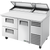 True TPP-AT-60D-2-HC Solid Door & Drawers Pizza Prep Table with Angled Top and Hydrocarbon Refrigerant