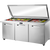 True TSSU-72-30M-B-ST-FGLID-HC~SPEC3 Mega-Top Solid Door Sandwich/Salad Unit with Flat Glass Lid with Hydrocarbon Refrigerant~Spec Package 3