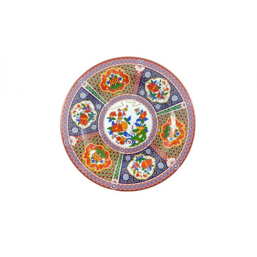 Thunder Group Melamine Asian 14 1/8" PLATE, PEACOCK, 1 doz