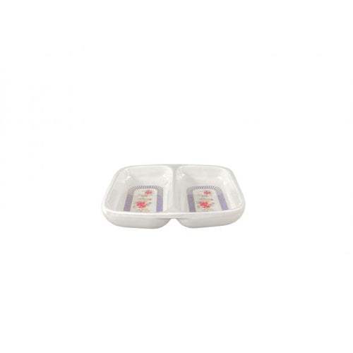 Thunder Group Melamine Asian 2 OZ, 3 3/8" X 2 3/4" TWIN SAUCE DISH, ROSE, 2 doz