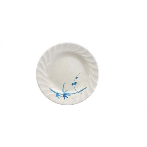 Thunder Group Melamine Asian 8" CURVED RIM PLATE, BLUE BAMBOO,1 doz