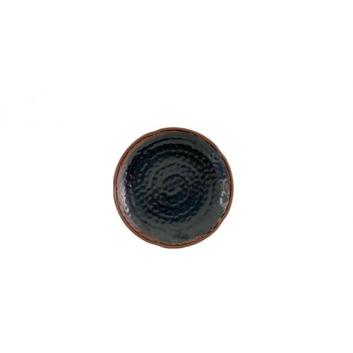Thunder Group Melamine Asian 7 1/4" LOTUS SHAPE PLATE, TENMOKU, 1 doz
