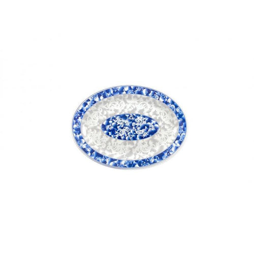 Thunder Group Melamine Asian 9 7/8" X 7 1/4" PLATTER, BLUE DRAGON,1 doz