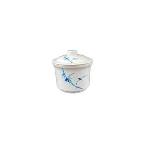 Thunder Group Melamine Asian 14 OZ, 4 1/4" SPECIAL BOWL W/ LID, BLUE BAMBOO,1 doz