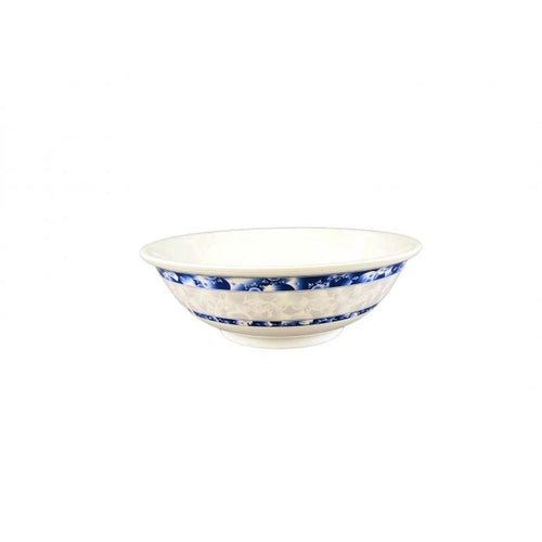 Thunder Group Melamine Asian 52 OZ, 8 3/4" RIMLESS BOWL, BLUE DRAGON,1 doz