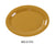 Yanco MS-213YL Mile Stone Oval Platter, Shape: Oval, Color: Yellow, Material: Melamine, Pack of 12