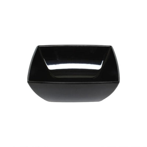 Thunder Group Melamine Asian 8 OZ, 3 7/8" SQUARE BOWL, 1 3/4" DEEP, BLACK , 1 doz