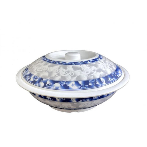 Thunder Group Melamine Asian 80 OZ, 11" SERVING BOWL W/ LID, BLUE DRAGON, Pack of 1