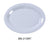 Yanco MS-213WT Mile Stone Oval Platter, Shape: Oval, Color: White, Material: Melamine, Pack of 12