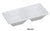 Yanco Rome RM-063 2-Compartment Dessert Dish, Melamine, Pack of 48 (4 Dz)
