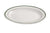 Yanco GB-33 Green Band Platter, Shape: Oval, Color: White and Green, Material: China, Pack of 36
