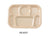 Yanco NS-803T Nessico 6-Compartment Plate, Shape: Rectangular, Color: Tan, Material: Melamine, Pack of 12