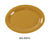 Yanco MS-209YL Mile Stone Oval Platter, Shape: Oval, Color: Yellow, Material: Melamine, Pack of 24