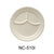 Yanco NC-510I Compartment Collection 3-Compartment Plate, Melamine, Pack of 24 (2 Dz)