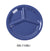 Yanco MS-710BU Mile Stone Three Compartment Plate, Shape: Round, Color: Blue, Material: Melamine, Pack of 24