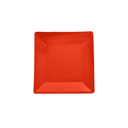 Thunder Group Melamine Western 13 3/4" X 13 3/4" SQUARE PLATE, 1 1/8" DEEP, PASSION RED, Pack of 6
