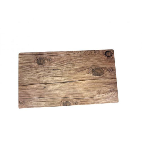 Thunder Group Melamine Western 14 3/4" X 8 1/4" SERVING BOARD, FAUX WOOD, SEQUOIA, Pack of 6
