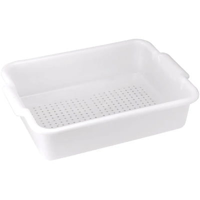 Winco  5" Heavyweight Polypropylene Perforated Bus Box