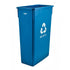 Winco PTC 23-Gallon Rectangle Slim Trash Can – Commercial-Grade Slender Waste Bin
