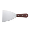 Winco TN54 Scraper, Wooden Handle, 4-7/8" x 4" Blade, Mirror Finish