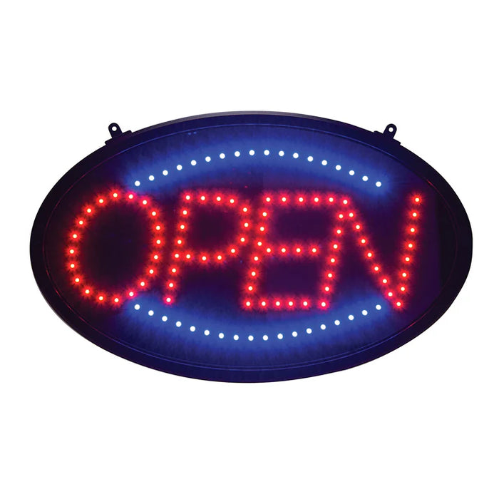 Winco LED-10 - "Open" LED Sign, Oval