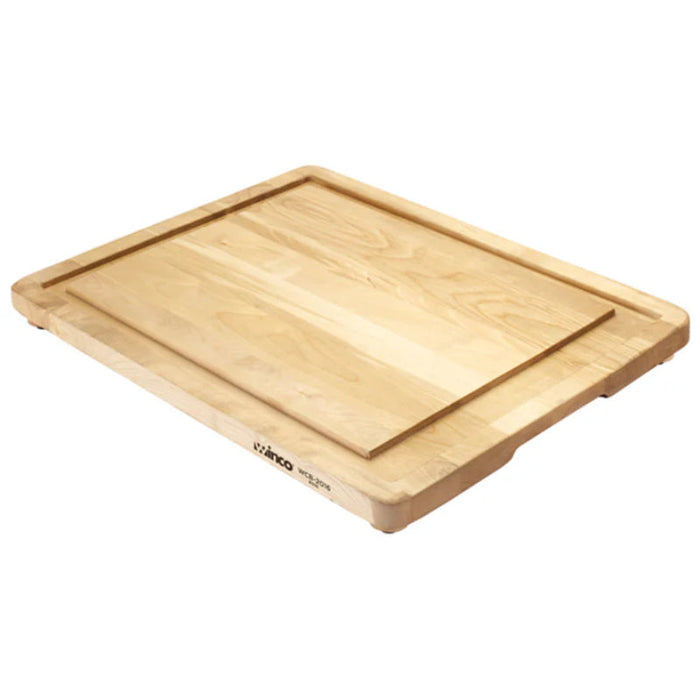 Winco WCB-2016 Carving Board, 20"x16"x1",Integrated Channel,Wooden Legs w/Non-skid Bottom,Birch (Price/Piece)