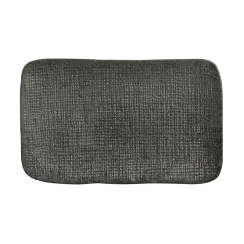 Porto Brasil Juta Rectangular Platter Stoneware Chromium ( Case of 12)