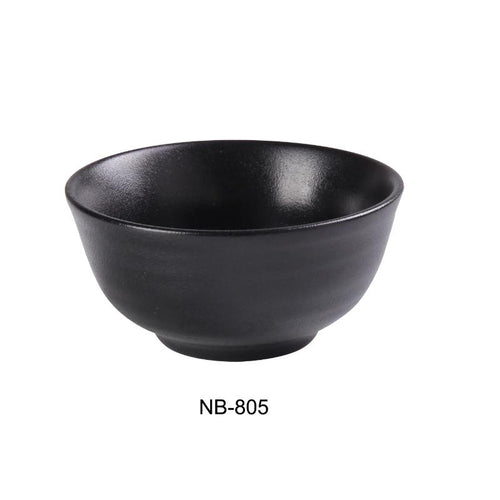 Yanco NB-805 Noble Black China Rice Bowl 10 Oz (3Dz)