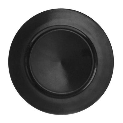 Ariane Black Dazzle Round Porcelain Plate ( Case Of 12 )