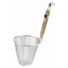 Winco MSH-5 5-1/2" Single Mesh Deep Bowl Strainer with Wooden Handle – Stainless Steel