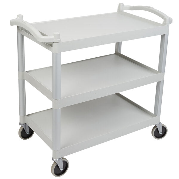 Cambro BC340KD480 Utility Bus Cart – Speckled Gray 3 Shelf Commercial Cart