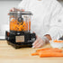 Waring food processor with sealed S-blade and LiquiLock® system for leak-proof operation
