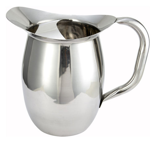 Winco stainless steel bell water pitcher with ice catcher
