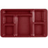 Cambro Camwear 9 x 15 ( 2 x 2 ) Six Compartment School Cafeteria Tray ( Case of 24 )