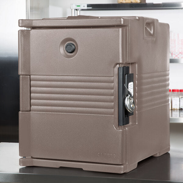 Cambro Ultra Pan Carrier® Commercial Front-Loading Insulated Food Pan Carrier with Security Package for 4" Deep Full-Size Pans