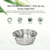 Stainless Steel Mirror Finish Round Bread Basket With Zig Zag Design