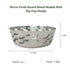 Stainless Steel Mirror Finish Round Bread Basket With Zig Zag Design