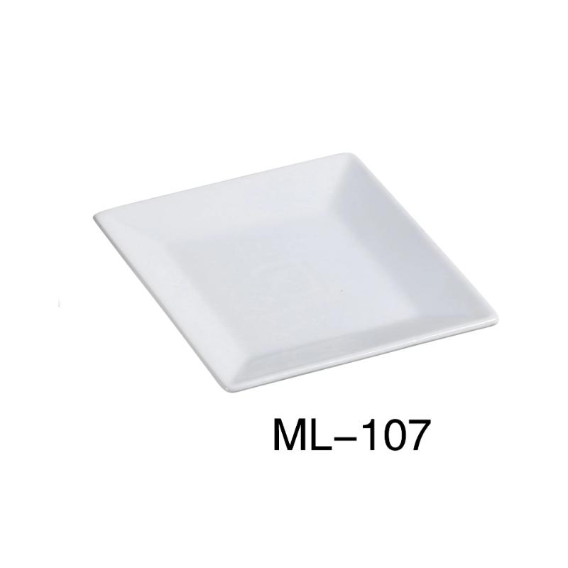 Yanco ML-107 7″ Square Plate, Porcelain, Super White (3Dz)